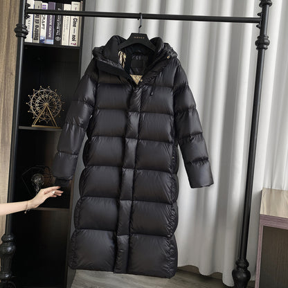 Manteau Mi-long en Duvet de Canard Blanc – Élégance et Chaleur